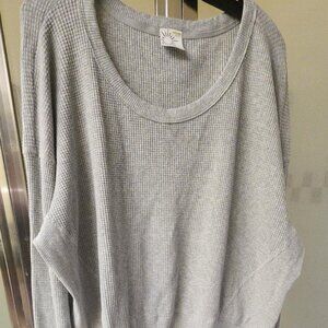 OFFLINE By AERIE Women's Gray Burst A Move Long Sleeve Thumbhole Oversize Top L